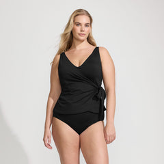 Women's Plus Size DDD-Cup Side Tie Tankini Top