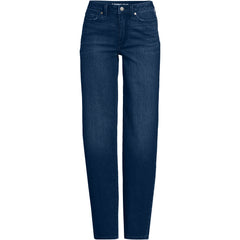 Women's Tall Soft Denim Mid Rise Relaxed Straight Leg Jeans