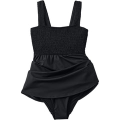 Women's Smocked Swim Dress Swimsuit