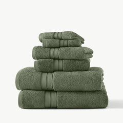 Blue Loom Liam Odor Resistant Cotton 6 Piece Bath Towel Set