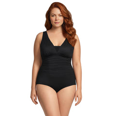 Women's Plus Size New SlenderSuit Grecian Adjustable Low Leg One Piece