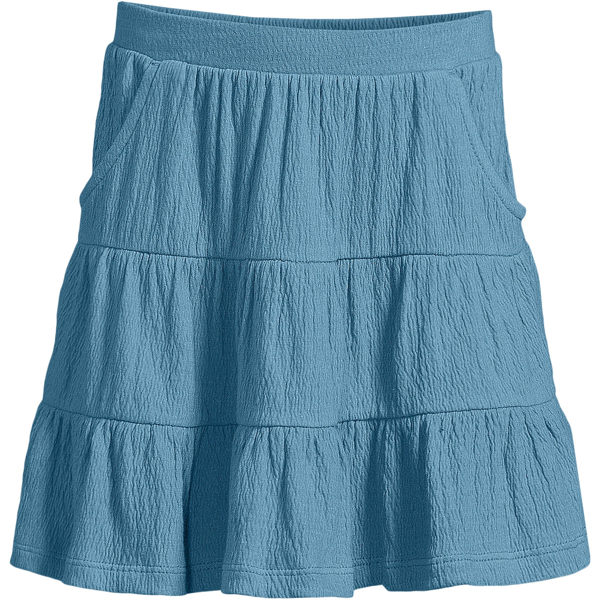 Girls Knit Gauze Tiered Skirt