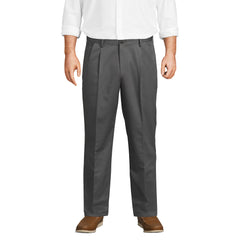Men's Big and Tall No Iron Traditional Fit Pleated Front Chino Pant