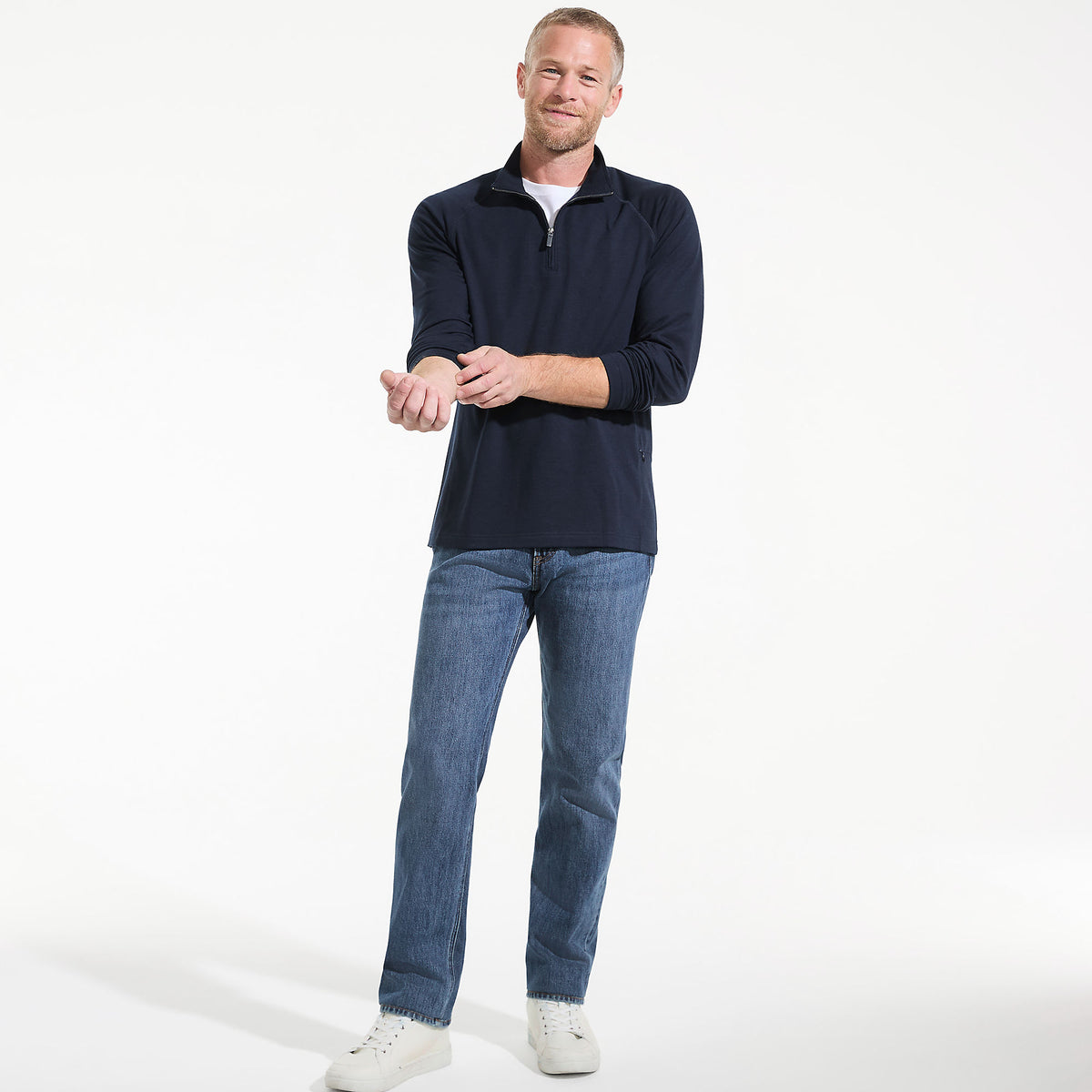 Men's Tall Long Sleeve Flex Performance Quarter Zip