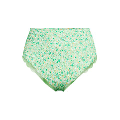 Women's Plus Size Tugless Scallop High Waisted Bikini Bottoms