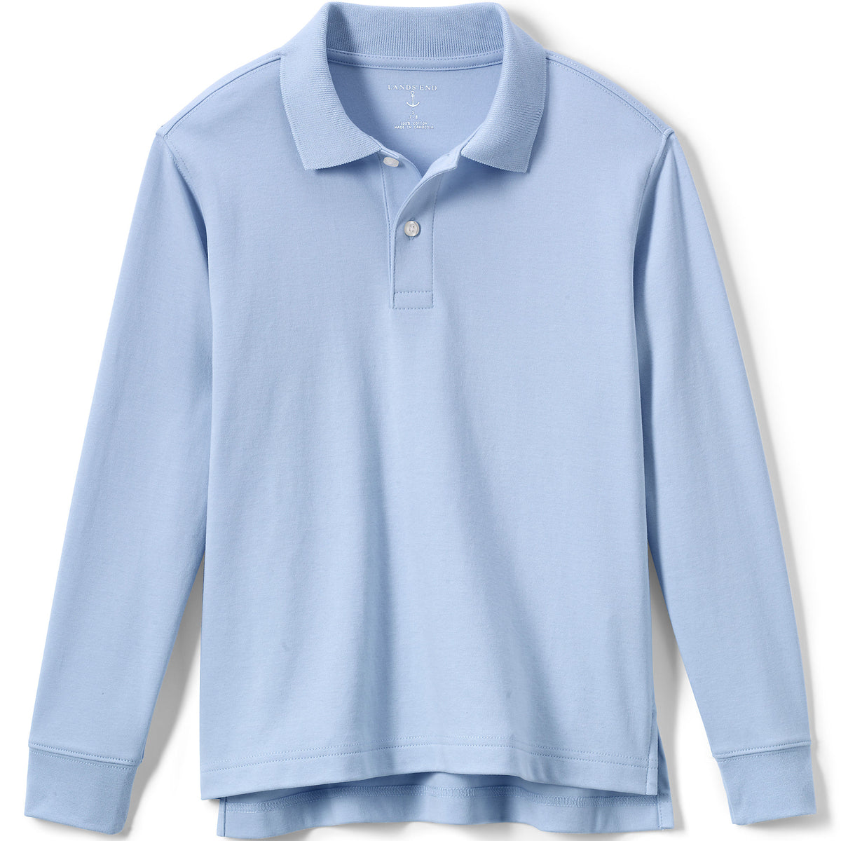 Kids Long Sleeve Interlock Polo Shirt