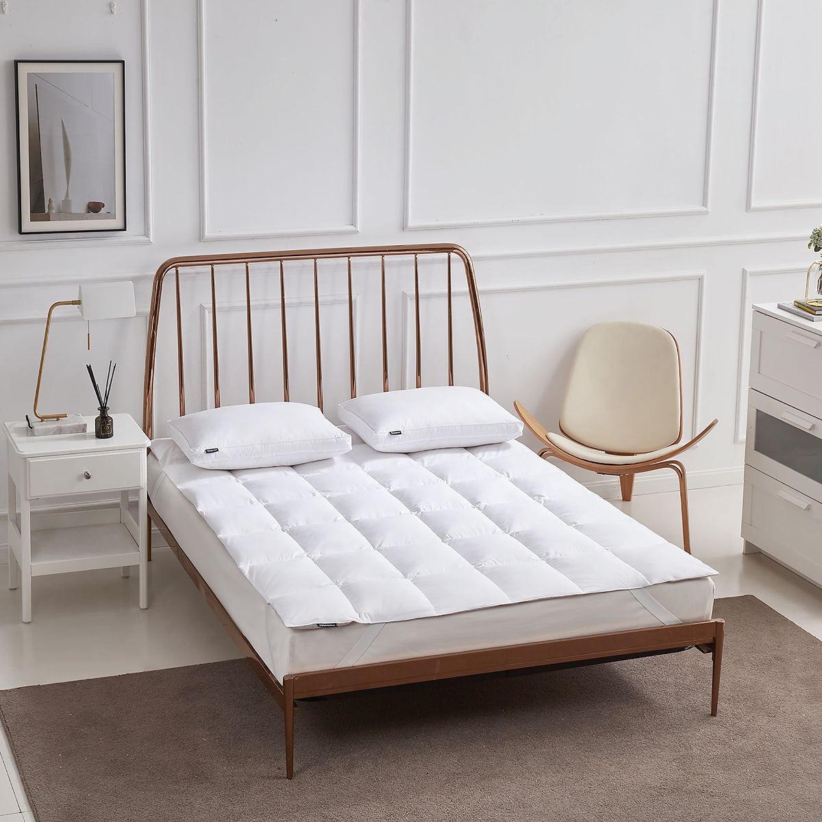 Beautyrest Cotton Blend Feather and Down Fiber Mattress Topper