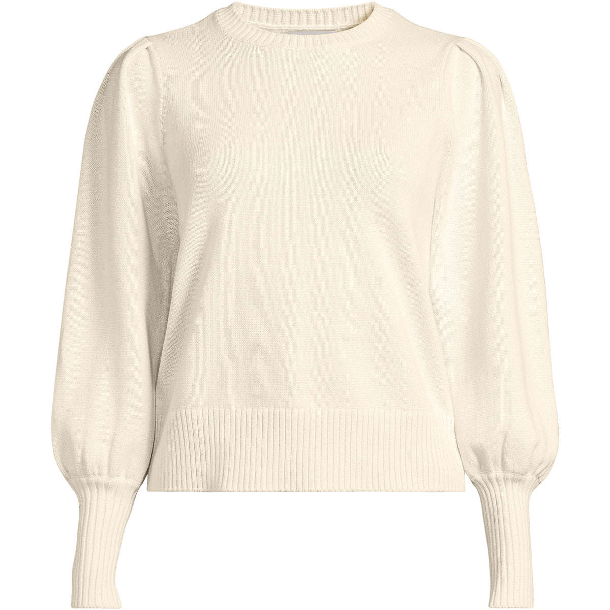 Women's Plus Size Drifter Puff Sleeve Crew Neck Sweater