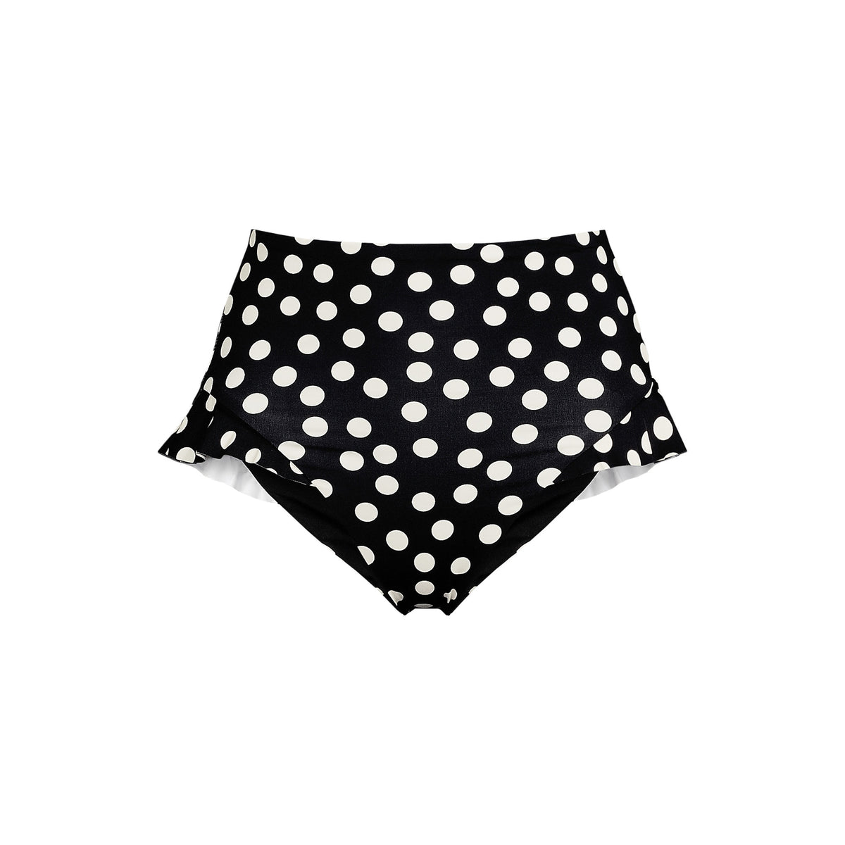 Women's Plus Size Ruffle High Waisted High Leg Bikini Bottoms