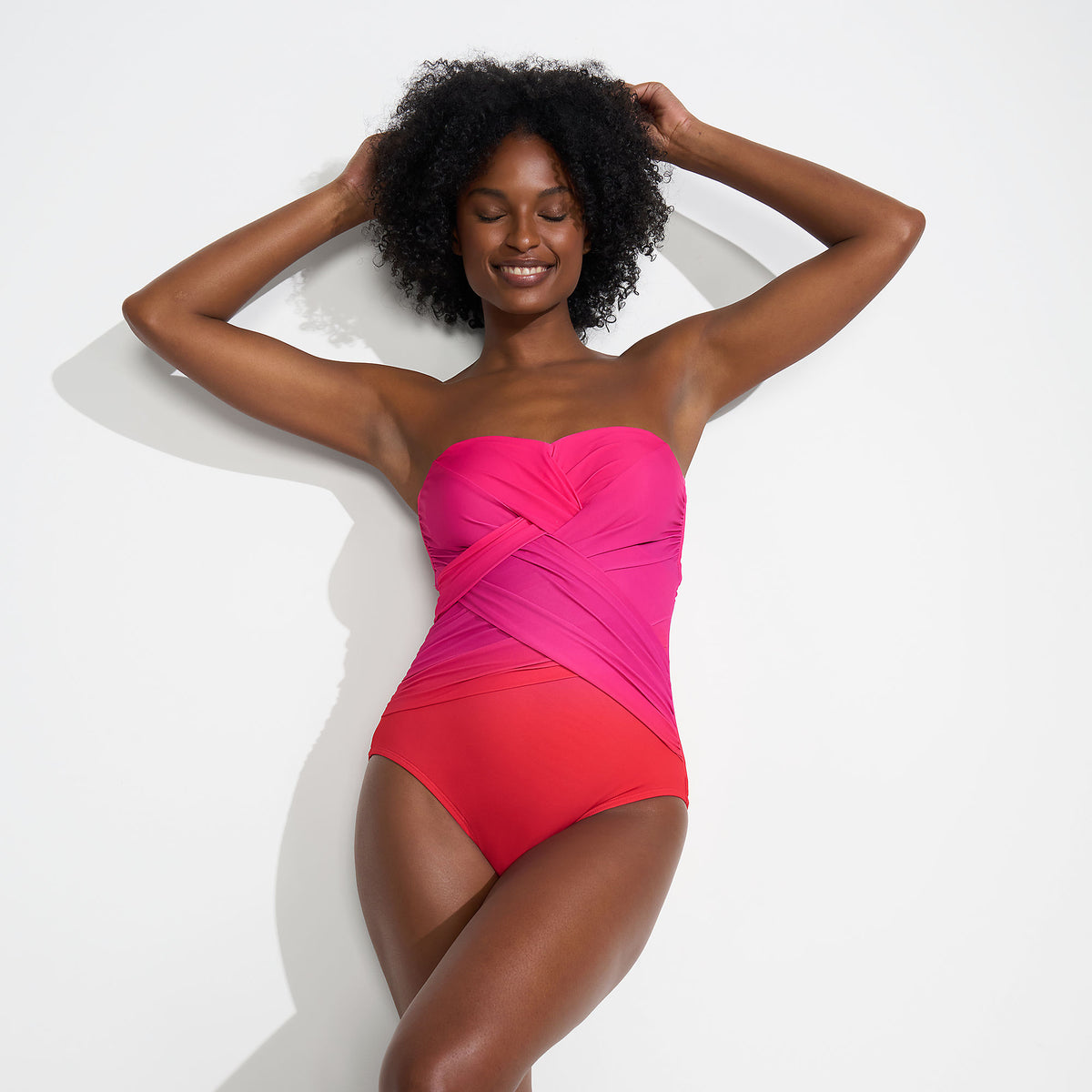 Women's SlenderSuit Wrap Bandeau One Piece Swimsuit