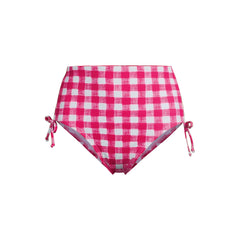 Women's Plus Size Pique High Waisted Adjustable Bikini Bottoms