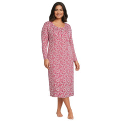 Women's Plus Size Cotton Long Sleeve Midcalf Nightgown