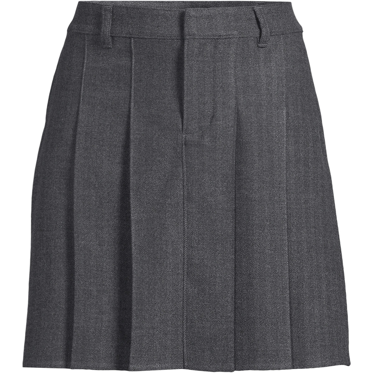 Women's Plus Size Brushed Flannel Pleated Mini Skirt
