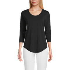 Women's 3/4 Sleeve Lightweight Jersey Shirttail Tee
