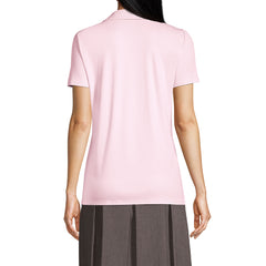 School Uniform Women's Short Sleeve Peter Pan Collar Polo Shirt