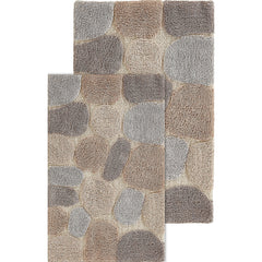 Chesapeake Pebbles Cotton Non-Skid 20''x32'' Bath Rug - Set of 2