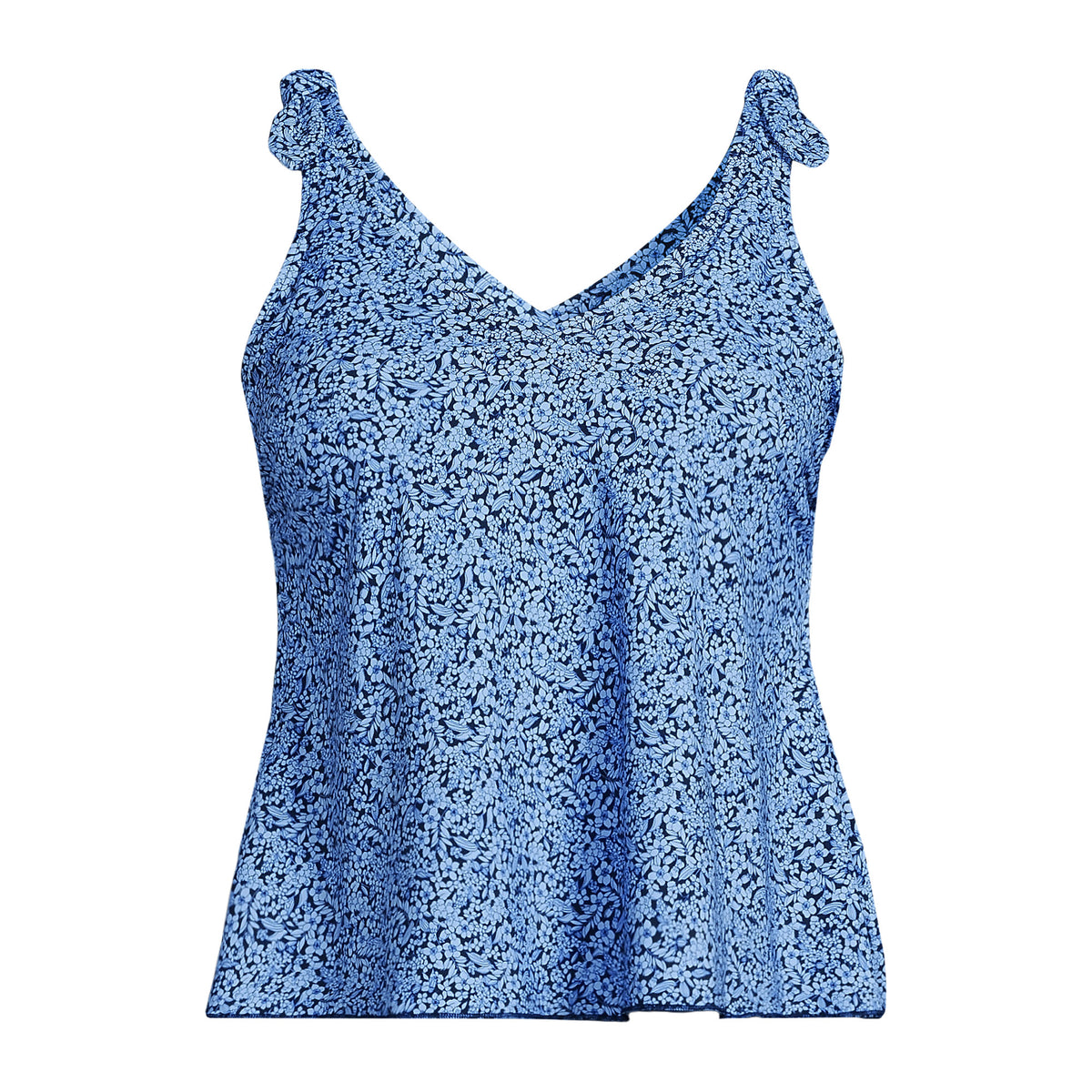 Women's Tie Shoulder Flutter Tankini Top