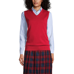 School Uniform Women's Cotton Modal Fine Gauge Sweater Vest