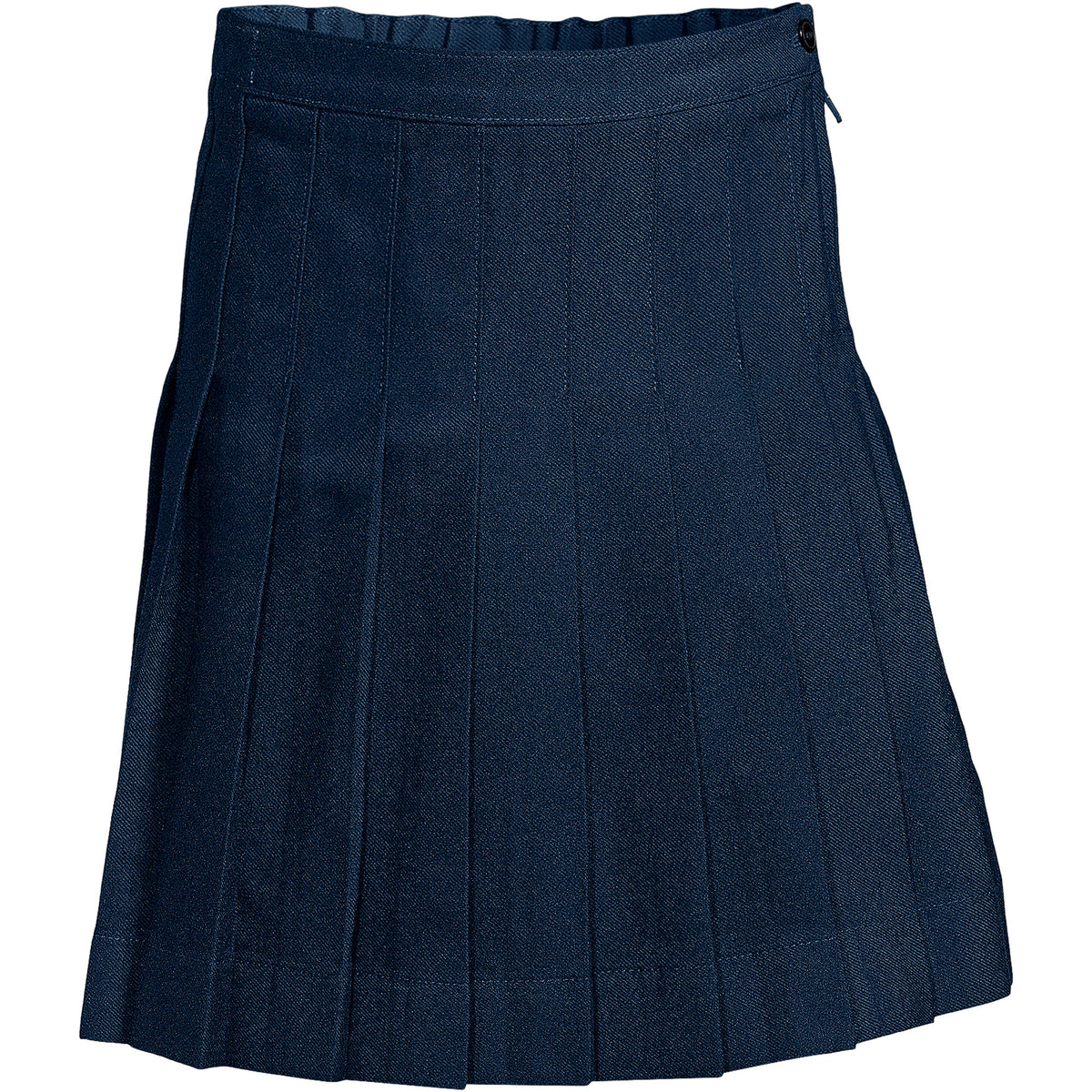 Girls Solid Pleated Skirt Below The Knee