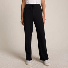 Women's Sport Knit High Rise Pull On Relaxed Straight Leg Pants