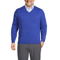 Mens Big and Tall Performance Long Sleeve Vneck Pullover Sweater