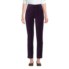 Women's Velvet High Rise Pintuck Pencil Ankle Pants