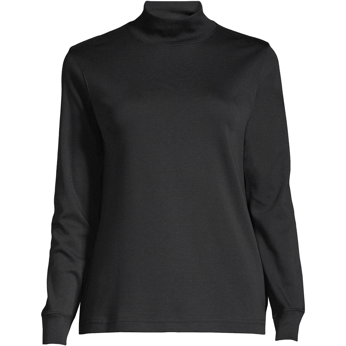 Women's Plus Size Long Sleeve Supima Mock Turtleneck
