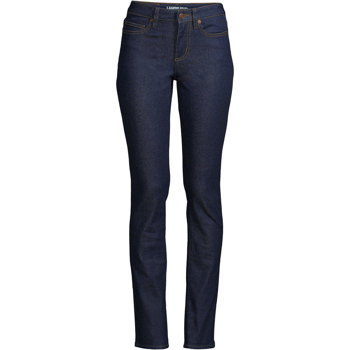 Women's Plus Size Mid Rise Straight Leg Blue Jeans