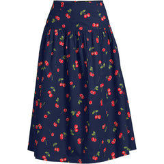 Women's Poplin Drop Waist Midi Skirt - Set Bottom