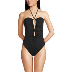Women's Cut Out Multiway Halter High Leg One Piece Swimsuit