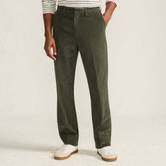 Men's Corduroy Comfort Waist Classic Fit Plain Front Pant
