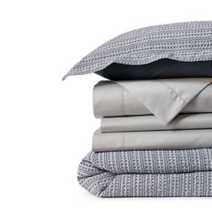 Cotton Matelasse Textured Stripe Duvet Bed Cover