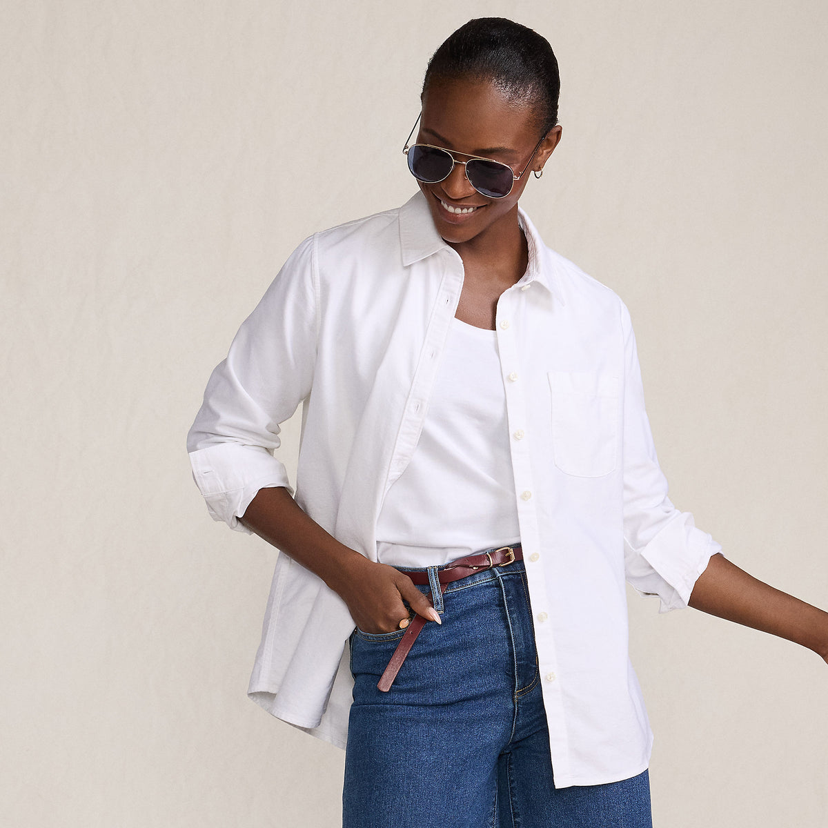 Women's Petite Oxford Shirt