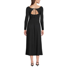 Women's Cotton Modal Off Shoulder Midi Dress