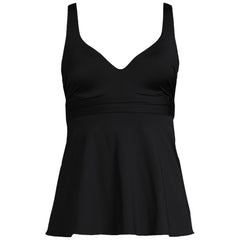 Women's Long Torso Sweetheart Belted Flutter Tankini