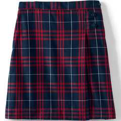Girls Plaid A-line Skirt Below the Knee
