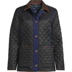 Women's Print Reversible Barn Quilted Insulated Jacket
