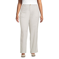Women's Plus Size Herringbone Chino High Rise Utility Pants