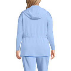 Women's Plus Size Cupro Long Sleeve Full Zip Tunic Hoodie