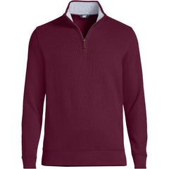 School Uniform Men's French Rib Quarter Zip Pullover Shirt