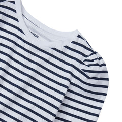 Girls Long Sleeve Graphic Tee With Puff Shoulder
