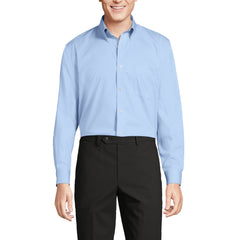 Men's Long Sleeve Buttondown No Iron Pinpoint Shirt