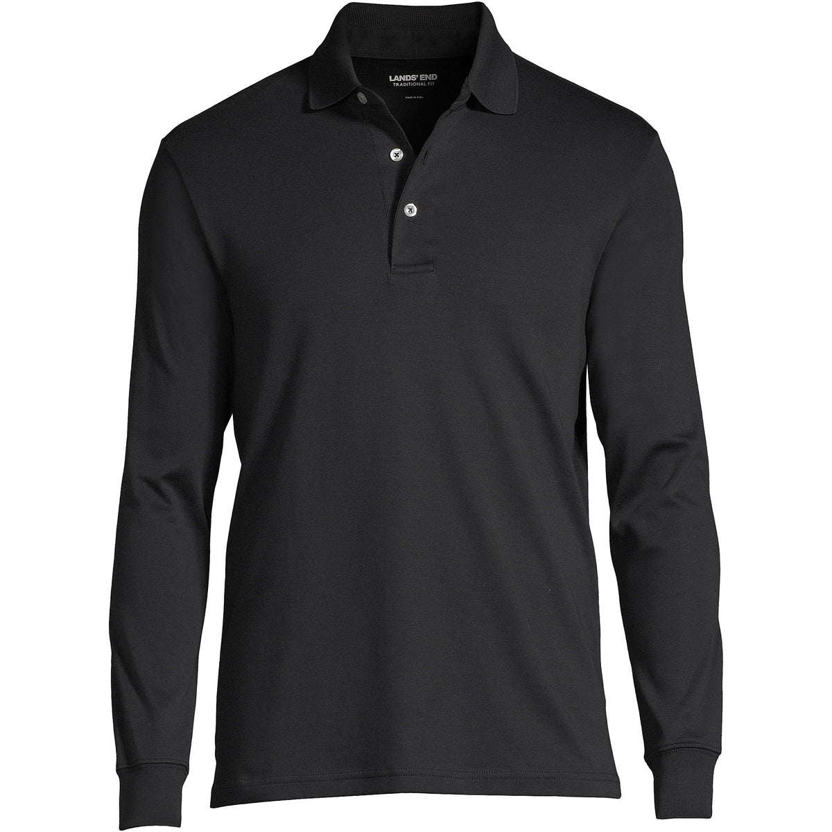 Men's Long Sleeve Cotton Supima Polo Shirt