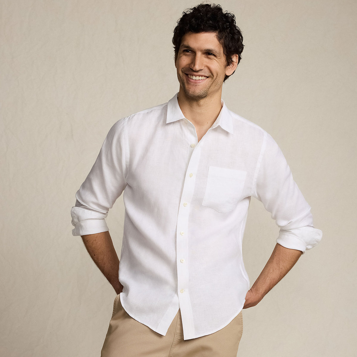 Men's Long Sleeve Linen Shirt