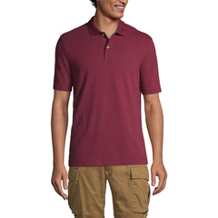 Men's Short Sleeve Basic Mesh Polo Shirt