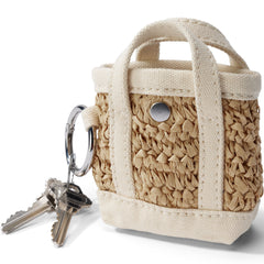 Micro Raffia Tote Charm