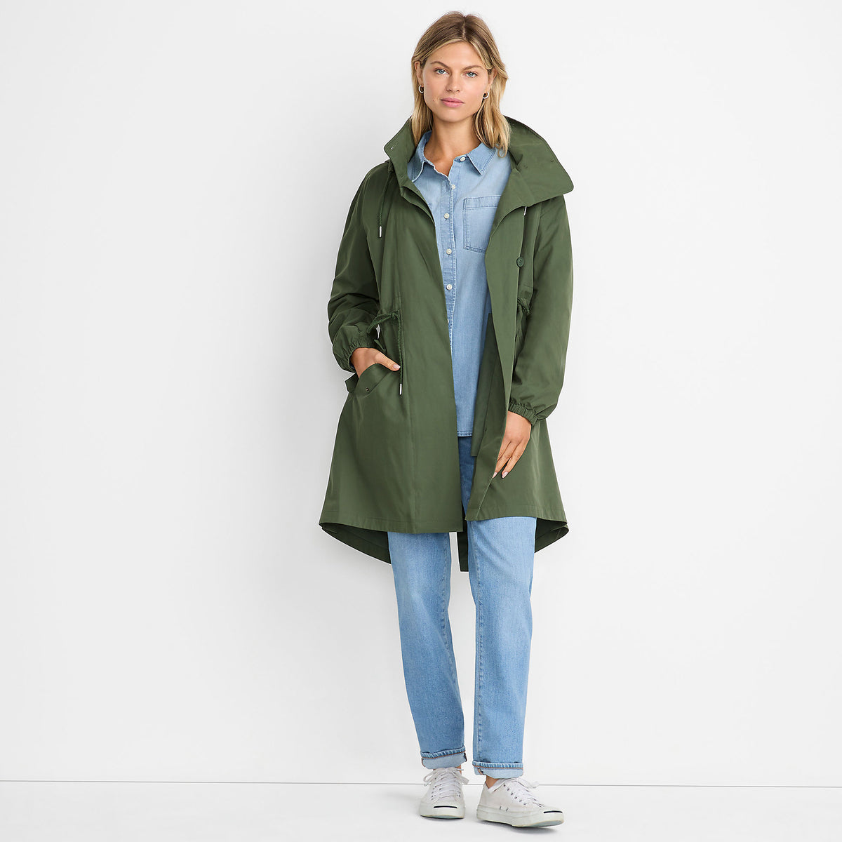 Women's Cotton Drapey Coat
