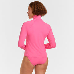 Women's Long Torso SunShade UPF 50 Quarter Zip Rash Guard
