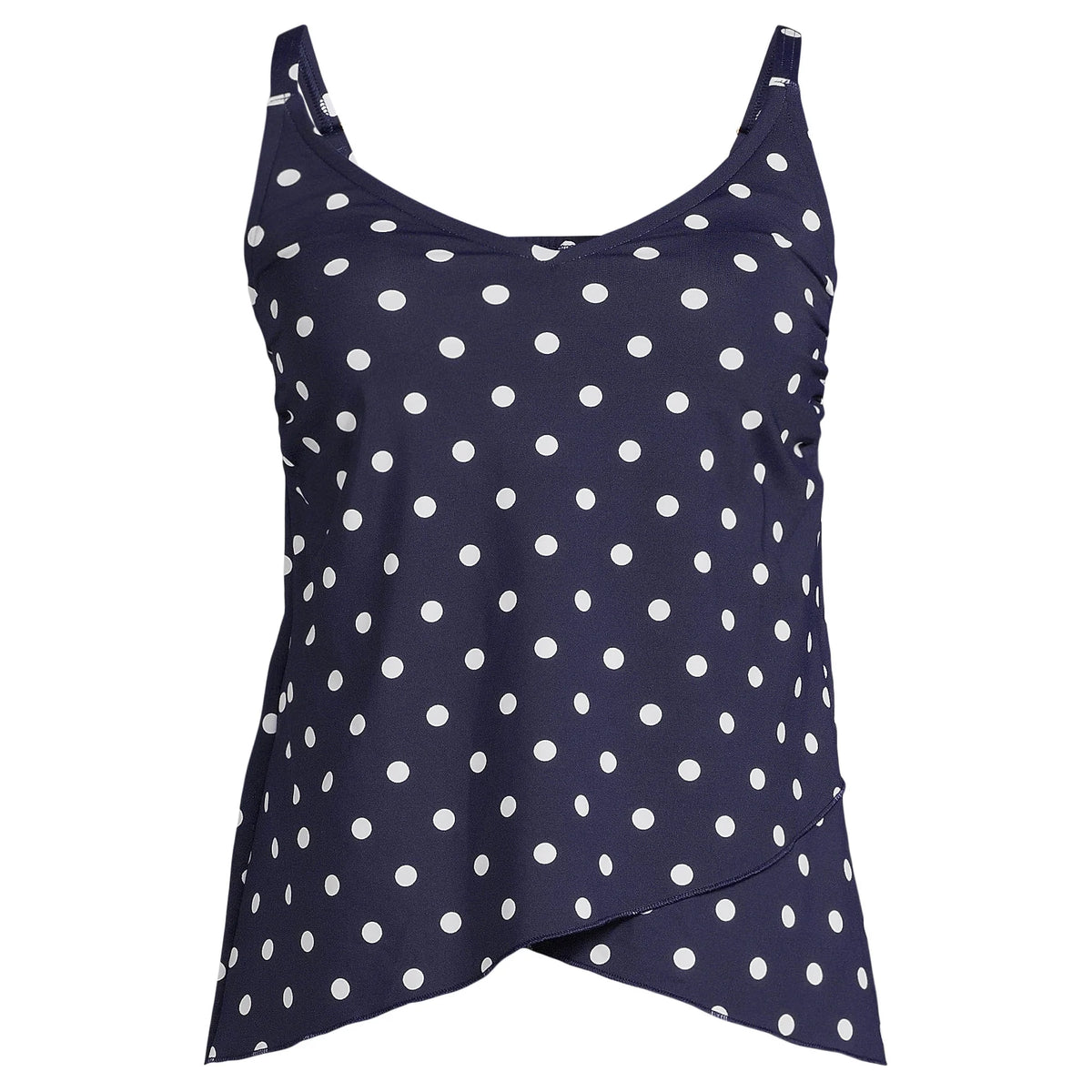 Women's D-Cup Chlorine Resistant Tulip Hem Tankini Swimsuit Top