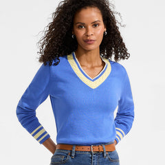 Women's Drifter Set in Sleeve Vneck Sweater